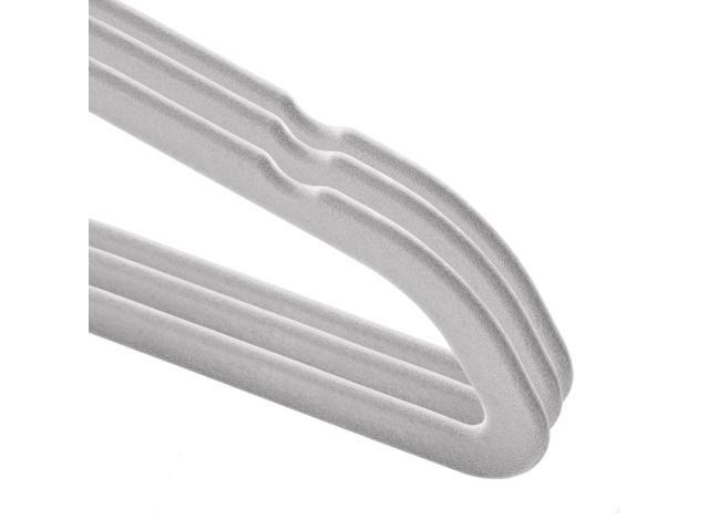 Casafield 50 Gray Velvet Suit Hangers - Space-Saving Non-Slip Clothes Hanger