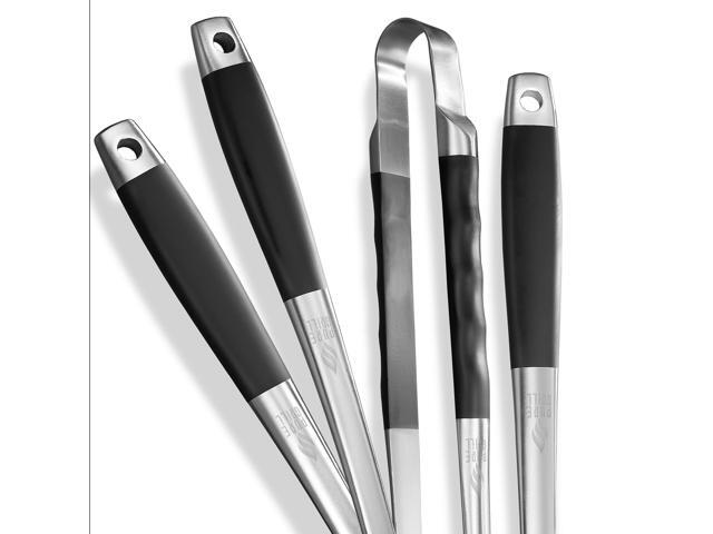 Pure Grill 4-Piece Stainless Steel BBQ Tool Utensil Set - Professional Grade Barbecue Accessories