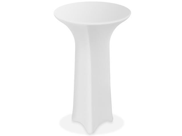 Lann's Linens - 32' Round Highboy Cocktail Table Cover, Stretch Spandex Fitted Tablecloth - White