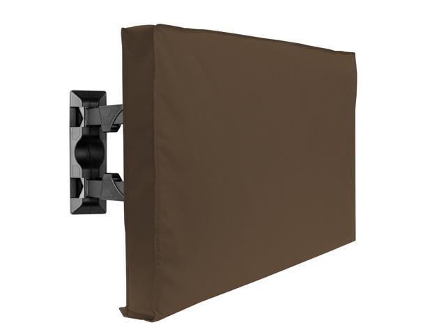 outdoor tv cover - 60' model for 58'' - 62' flat screens - slim fit - weatherproof weather dust resistant television protector - brown