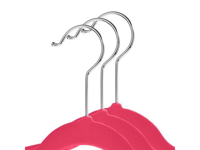 Casafield 50 Velvet Kid's Hangers - 14' Size for Children's Clothes - Pink