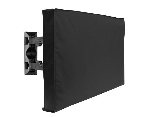 Mount Factory Outdoor TV Cover - 65' Model For 63' - 67' Flat Screens - Slim Fit - Weatherproof Weather Dust Resistant Television Protector - Black