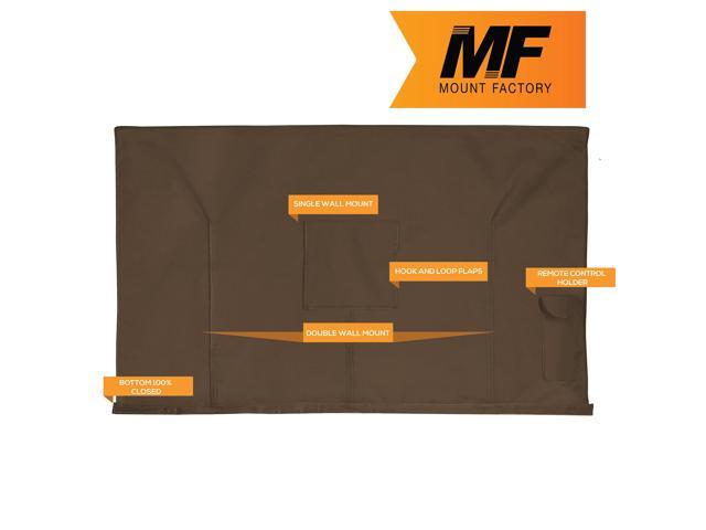 outdoor tv cover - 65' model for 63'' - 67' flat screens - slim fit - weatherproof weather dust resistant television protector - brown