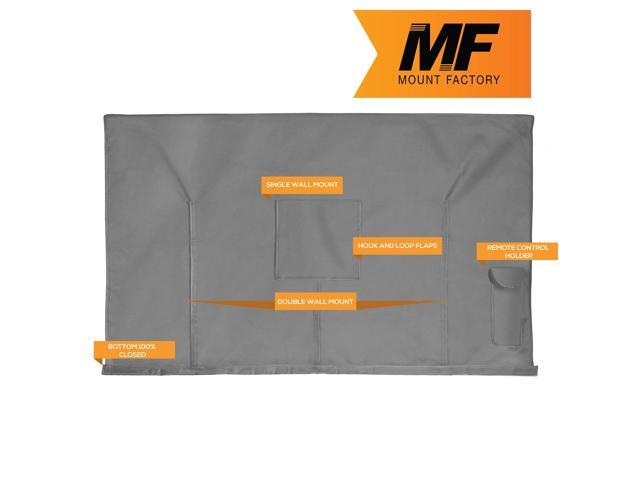 outdoor tv cover - 65' model for 63'' - 67' flat screens - slim fit - weatherproof weather dust resistant television protector - gray