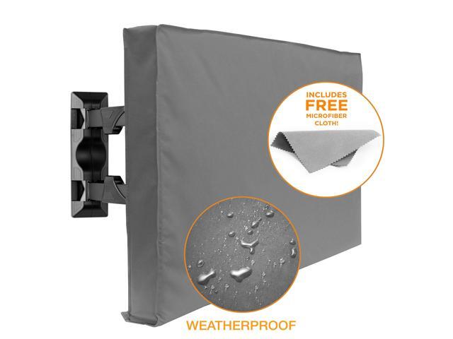 outdoor tv cover - 65' model for 63'' - 67' flat screens - slim fit - weatherproof weather dust resistant television protector - gray