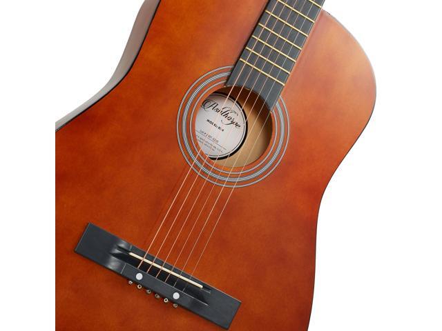 Ashthorpe 38-inch Beginner Acoustic Guitar Package (Brown), Basic Starter Kit w/ Gig Bag, Strings, Strap, Tuner, Pitch Pipe, Picks