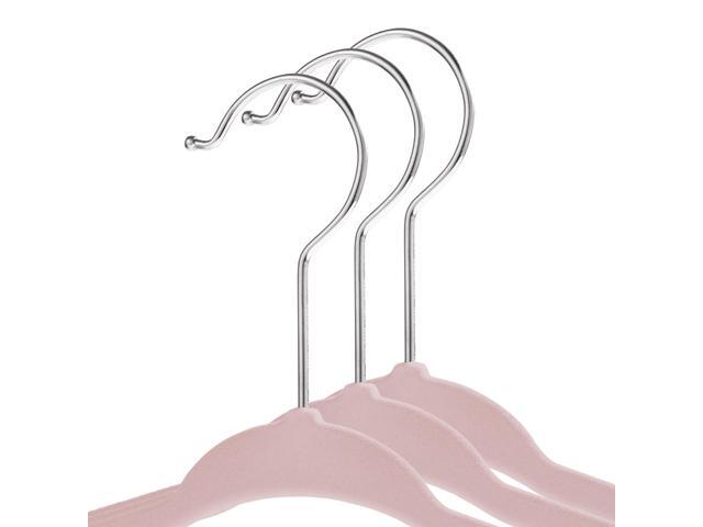 Casafield 50 Velvet Baby Hangers - 11' Size for Infant & Toddler Clothes - Light Pink