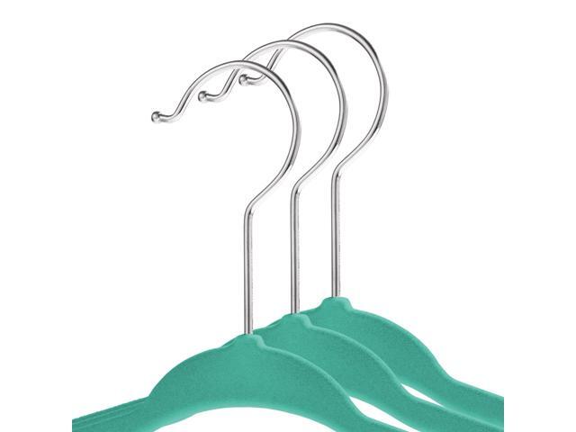 Casafield 50 Velvet Baby Hangers - 11' Size for Infant & Toddler Clothes - Teal