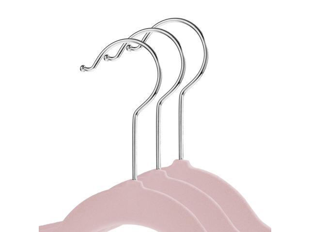 Casafield 50 Velvet Kid's Hangers - 14' Size for Children's Clothes - Light Pink