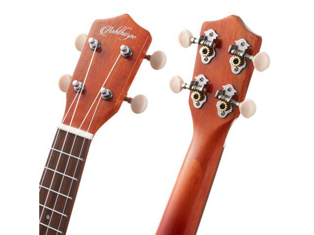 Ashthorpe Soprano Ukulele for Beginners - Two-Tone, 21-inch 4 String Uke Starter Bundle Kit for Kids with Gig Bag, Cloth, and Picks