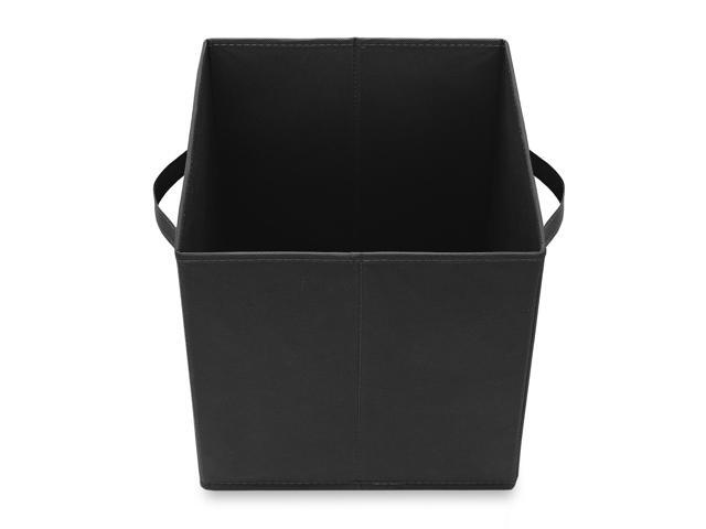 Casafield Set of 6 Collapsible Fabric Cube Storage Bins, Black - 11' Foldable Cloth Baskets for Shelves, Cubby Organizers & More