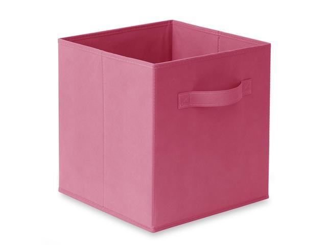 Casafield Set of 6 Collapsible Fabric Cube Storage Bins, Hot Pink - 11' Foldable Cloth Baskets for Shelves, Cubby Organizers & More