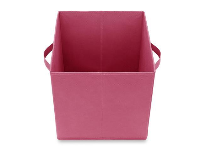 Casafield Set of 6 Collapsible Fabric Cube Storage Bins, Hot Pink - 11' Foldable Cloth Baskets for Shelves, Cubby Organizers & More