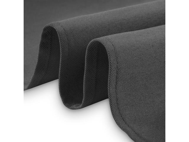 Lann's Linens - 90' x 132' Premium Tablecloth for Wedding / Banquet / Restaurant - Rectangular Polyester Fabric Table Cloth - Dark Gray