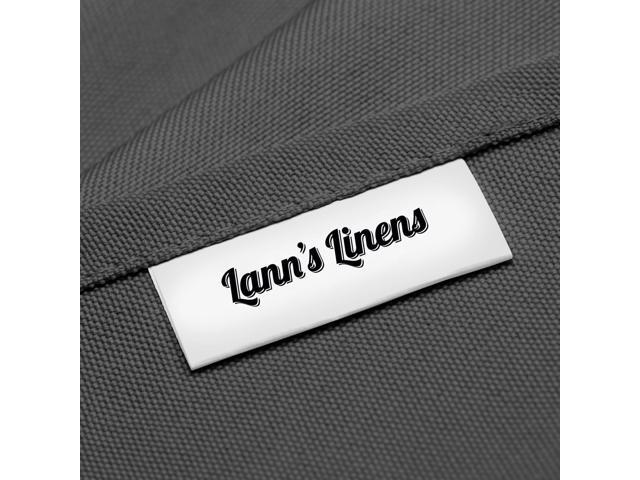 Lann's Linens - 90' x 132' Premium Tablecloth for Wedding / Banquet / Restaurant - Rectangular Polyester Fabric Table Cloth - Dark Gray