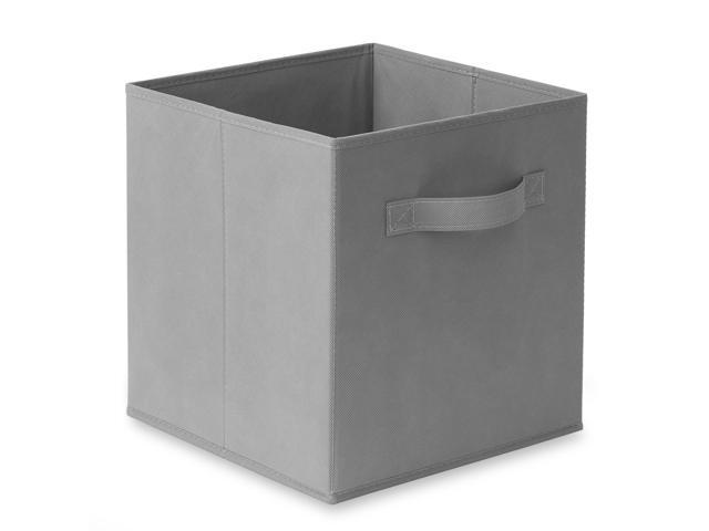 Casafield Set of 6 Collapsible Fabric Cube Storage Bins, Gray - 11' Foldable Cloth Baskets for Shelves, Cubby Organizers & More