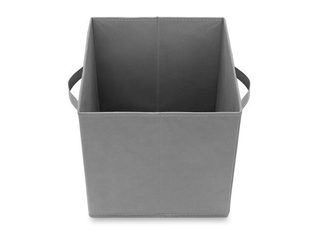 Casafield Set of 6 Collapsible Fabric Cube Storage Bins, Gray - 11' Foldable Cloth Baskets for Shelves, Cubby Organizers & More