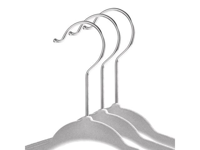 Casafield 50 Velvet Baby Hangers - 11' Size for Infant & Toddler Clothes - Gray