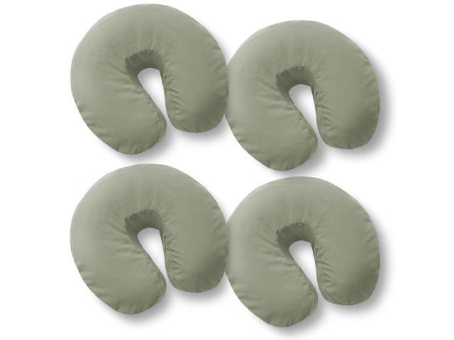 Saloniture 4-Pack Premium Microfiber Face Cradle Covers - Ultra Soft Fitted Massage Table Cradle Cover - Sage Green