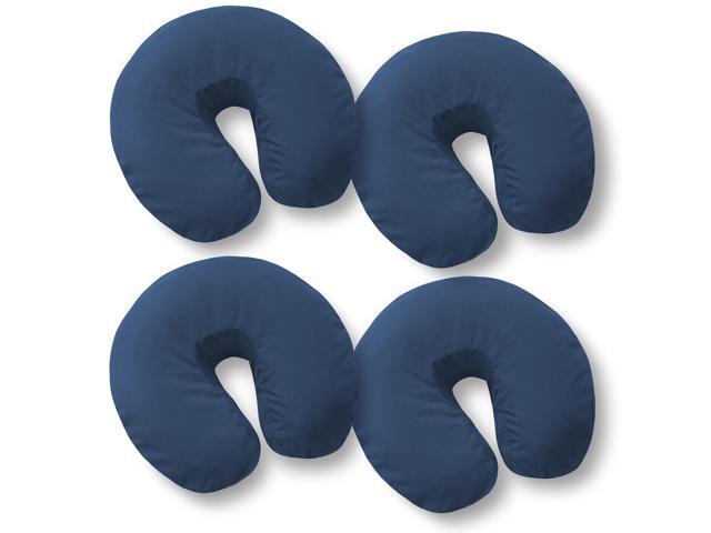 Saloniture 4-Pack Premium Microfiber Face Cradle Covers - Ultra Soft Fitted Massage Table Cradle Cover - Navy Blue