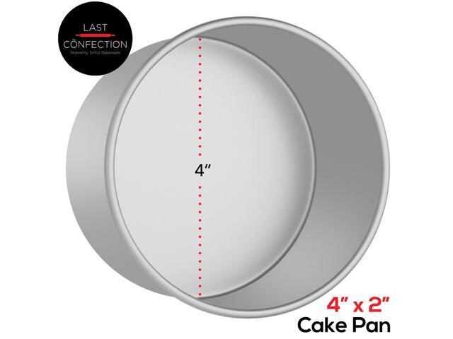 Last Confection 4' x 2' Round Cake Pan, Anodized Aluminum Cake Pan Baking Tin Mold, Professional Bakeware