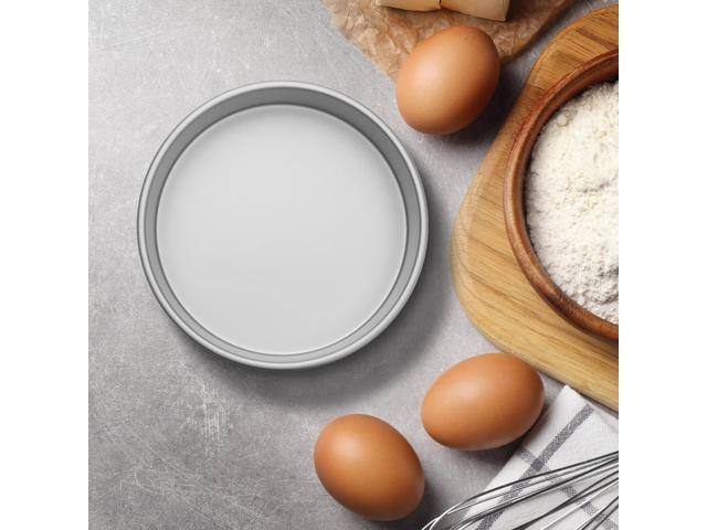 Last Confection 4' x 2' Round Cake Pan, Anodized Aluminum Cake Pan Baking Tin Mold, Professional Bakeware