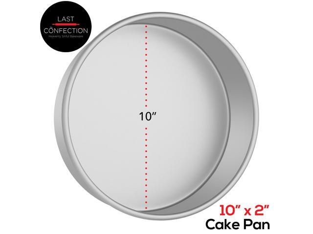 Last Confection 10' x 2' Round Cake Pan, Anodized Aluminum Cake Pan Baking Tin Mold, Professional Bakeware