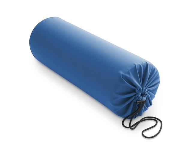 Saloniture Microfiber Cylinder Pillow Case Cover for Massage Table Bolsters - 30 x 9 Inch with Drawstring Closure, Navy
