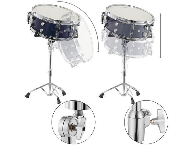 Ashthorpe Snare Drum Set with Remo Head (Blue) - Student Beginner Kit with Stand, Padded Gig Bag, Practice Pad, Neck Strap, and Sticks