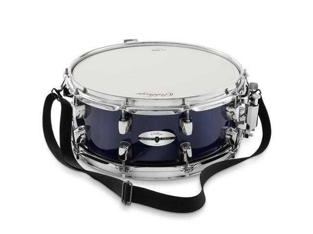 Ashthorpe Snare Drum Set with Remo Head (Blue) - Student Beginner Kit with Stand, Padded Gig Bag, Practice Pad, Neck Strap, and Sticks