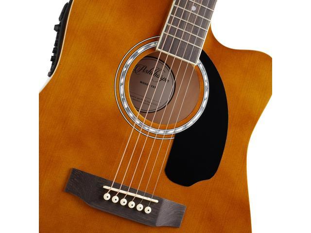 Ashthorpe Full-Size Cutaway Thinline Acoustic-Electric Guitar Package - Premium Tonewoods - Brown