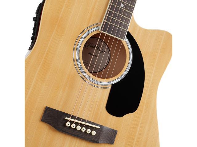 Ashthorpe Full-Size Cutaway Thinline Acoustic-Electric Guitar Package - Premium Tonewoods - Natural