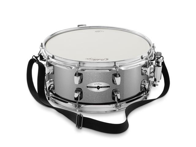 Ashthorpe Snare Drum Set with Remo Head (Silver) - Student Beginner Kit with Stand, Padded Gig Bag, Practice Pad, Neck Strap, and Sticks