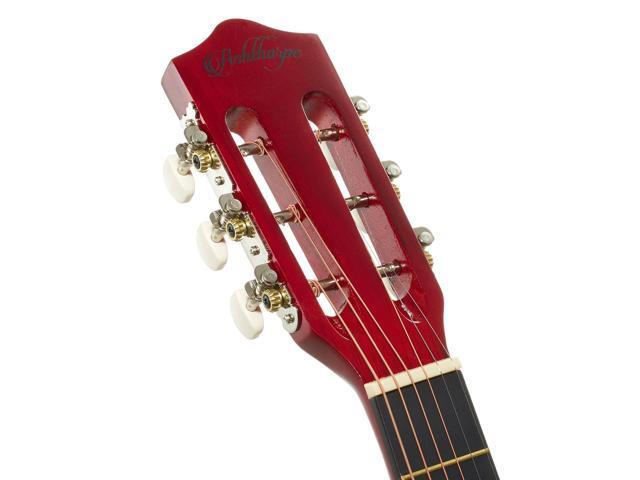 Ashthorpe 30-inch Beginner Acoustic Guitar Package (Red), Basic Starter Kit w/ Gig Bag, Strings, Strap, Tuner, Picks