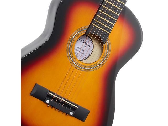 Ashthorpe 30-inch Beginner Acoustic Guitar Package (Sunburst), Basic Starter Kit w/ Gig Bag, Strings, Strap, Tuner, Picks