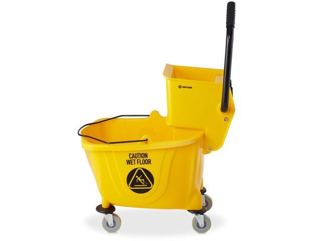 Dryser Commercial Side Press Wringer Combo Mop Bucket, 33 Quart, Yellow