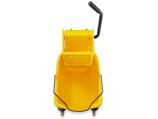 Dryser Commercial Side Press Wringer Combo Mop Bucket, 33 Quart, Yellow