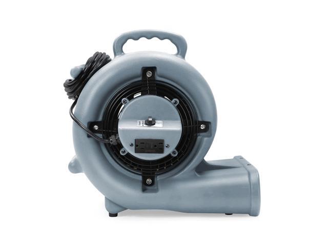 Dryser 6pk Air Mover Carpet Dryer 3 Speed 1/3 HP Industrial Floor Fan with 2 GFCI Outlets - Gray Stackable Carpet Drying Fan Blower
