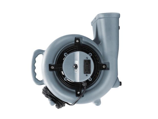 Dryser 6pk Air Mover Carpet Dryer 3 Speed 1/3 HP Industrial Floor Fan with 2 GFCI Outlets - Gray Stackable Carpet Drying Fan Blower