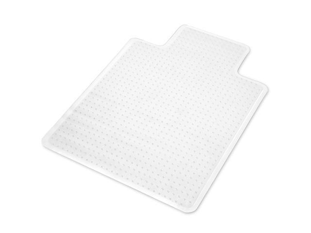 WorkOnIt 45' x 53' Office Desk Chair Floor Mat with Lip for Low Pile Carpet, Clear