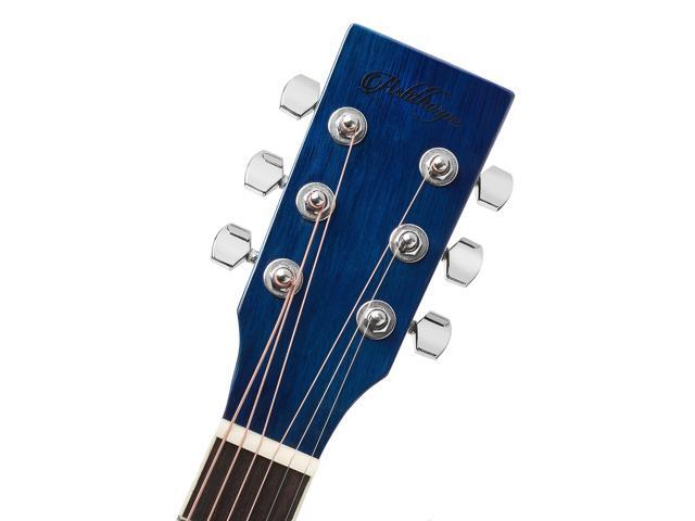 Ashthorpe Full-Size Dreadnought Cutaway Acoustic Electric Guitar Package with 10 Watt Amp - Blue