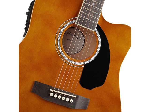 Ashthorpe Full-Size Thinline Cutaway Acoustic Electric Guitar Package with 10 Watt Amp - Brown