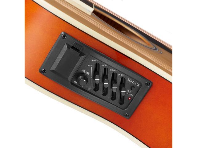 Ashthorpe Full-Size Thinline Cutaway Acoustic Electric Guitar Package with 10 Watt Amp - Natural