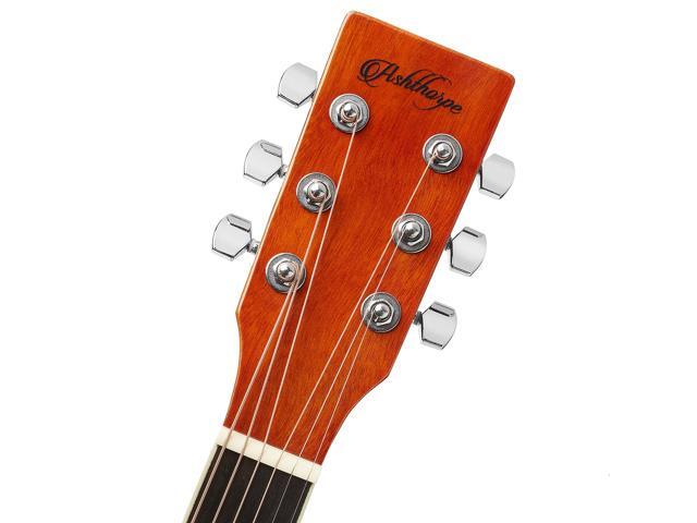 Ashthorpe Full-Size Thinline Cutaway Acoustic Electric Guitar Package with 10 Watt Amp - Natural