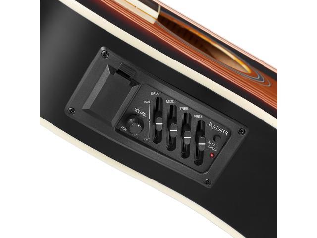 Ashthorpe Full-Size Thinline Cutaway Acoustic Electric Guitar Package with 10 Watt Amp - Sunburst