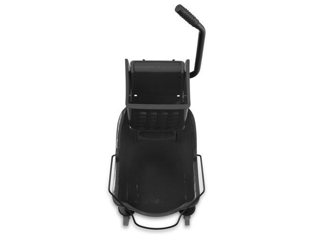 Dryser Commercial Mop Bucket with Side Press Wringer, 26 Quart, Black