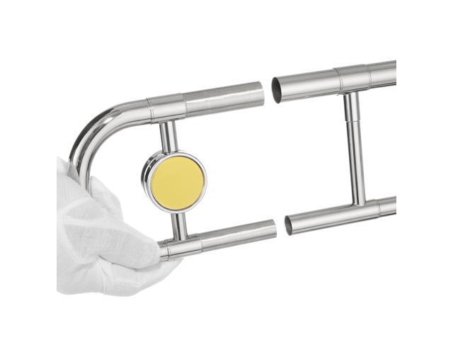 Ashthorpe Bb Tenor Slide Trombone with Nickel Plated Finish - Includes Case, Mouthpiece, Gloves, Cleaning Cloth, Slide Grease