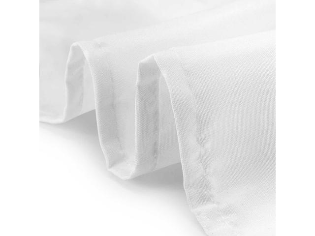 Lann's Linens - 20 Premium 90' x 156' Tablecloths for Wedding / Banquet / Restaurant - Rectangular Polyester Fabric Table Cloths - White