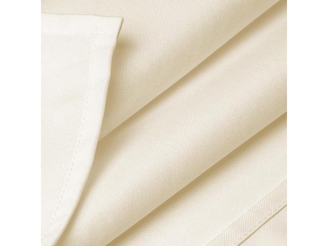 Lann's Linens - 5 Premium 60' x 102' Tablecloths for Wedding/Banquet/Restaurant - Rectangular Polyester Fabric Table Cloths - Ivory