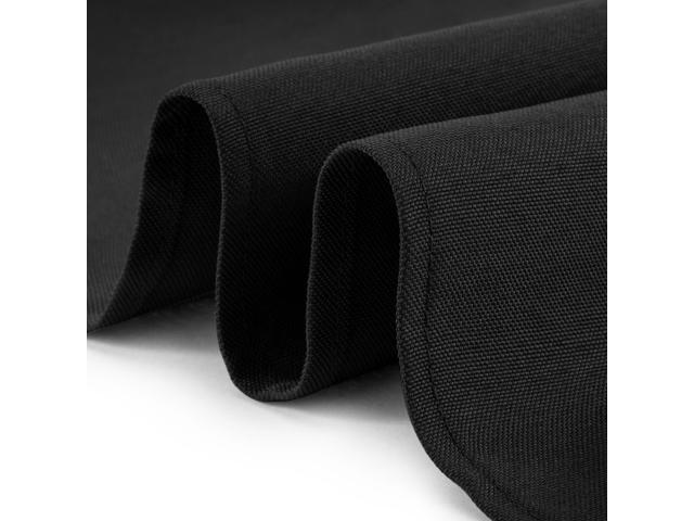 Lann's Linens - 20 Premium 90' x 132' Tablecloths for Wedding / Banquet / Restaurant - Rectangular Polyester Fabric Table Cloths - Black